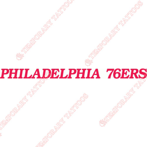 Philadelphia 76ers Customize Temporary Tattoos Stickers NO.1148